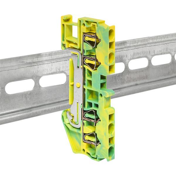 Колодка клеммная ST-2.5 4 вывода земля пружинная EKF plc-jxb-st-2.5-4-pen