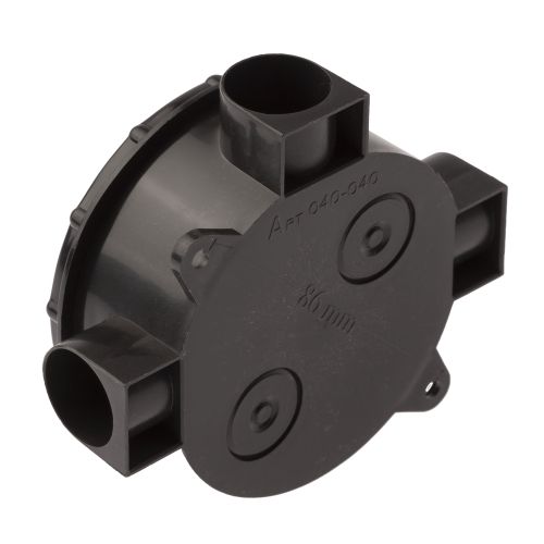 Коробка распаячная ОП трехрожковая черн. IP42 KOR-70-35-3-b ЭРА Б0052727