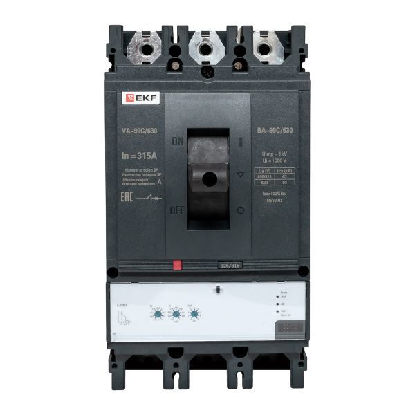 Выключатель автоматический 3п 630/315А 45кА ВА-99C Compact NS PROxima EKF mccb99c-630-315