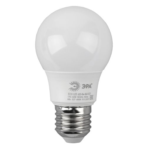 Лампа светодиодная RED LINE LED A55-8W-840-E27 R 8Вт A55 грушевидная 4000К нейтр. бел. E27 Эра Б0052382