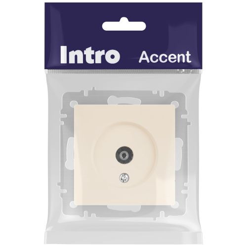 Розетка телевизионная одиночная TV СП Accent 6-301-02 IP20 сл. кость Intro Б0063605