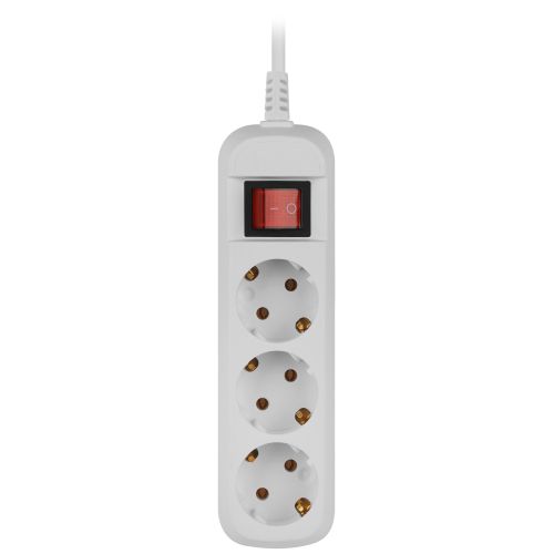 Удлинитель 3х5м с заземл. 10А IP20 GREEN LINE UDL-10-350-ES ПВС 3х0.75 с выкл. Эра Б0065080