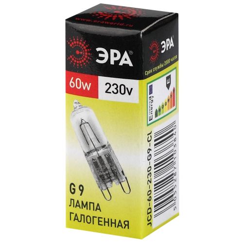 Лампа галогенная G9-JCD-60-230V-Cl 60Вт капсула G9 230В Эра C0027370