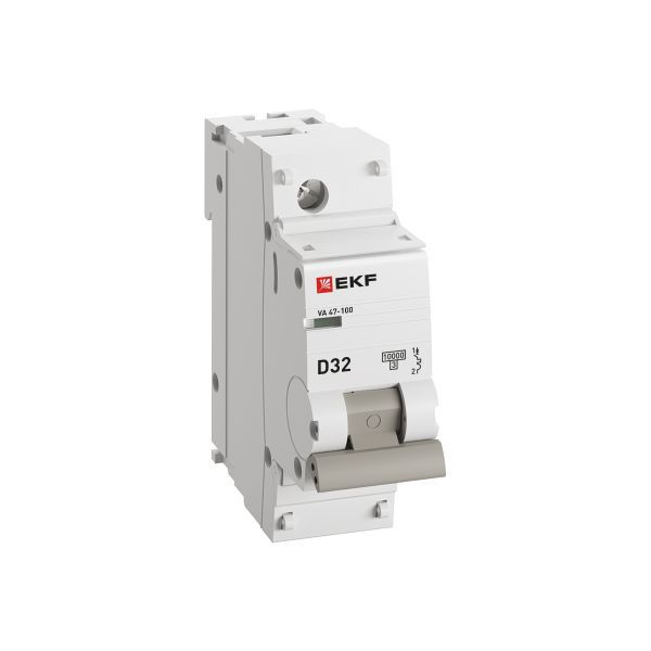 Выключатель автоматический модульный 1п D 32А 10кА ВА 47-100 PROxima EKF mcb47100-1-32D-pro