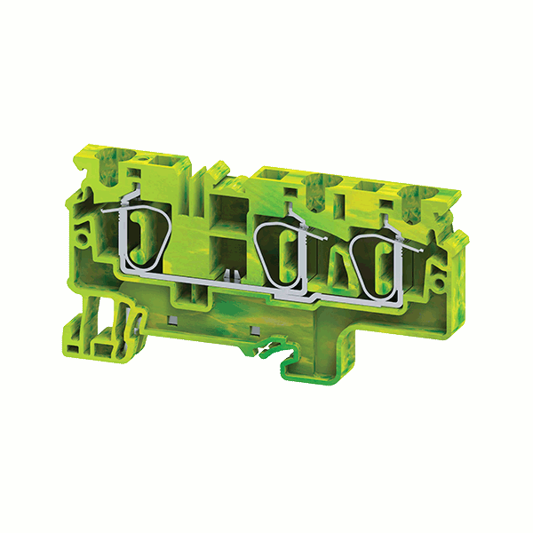 Клемма заземляющая пружинная OptiClip CXG-6-TRIPLET-PE-I-(0.2-6)-PEN КЭАЗ 331832