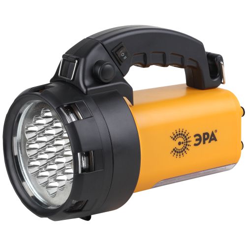 Фонарь-прожектор аккумуляторный Альфа PA-601 19LED + 24LED литиевый аккум. 3А.ч ЗУ 220В + 12В (инд. упак.) Эра Б0031036