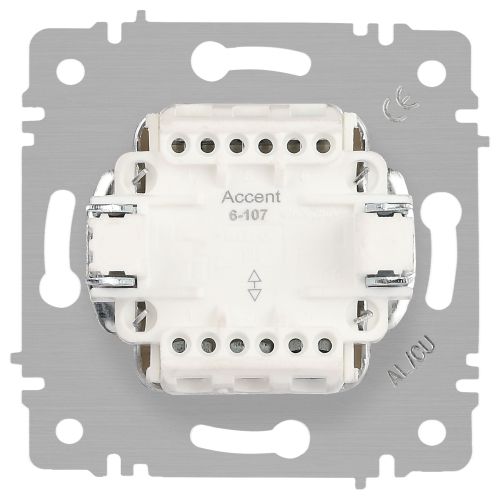 Переключатель 2-кл. СП Accent 6-107-05 10А IP20 250В AL/CU антрацит Intro Б0063564
