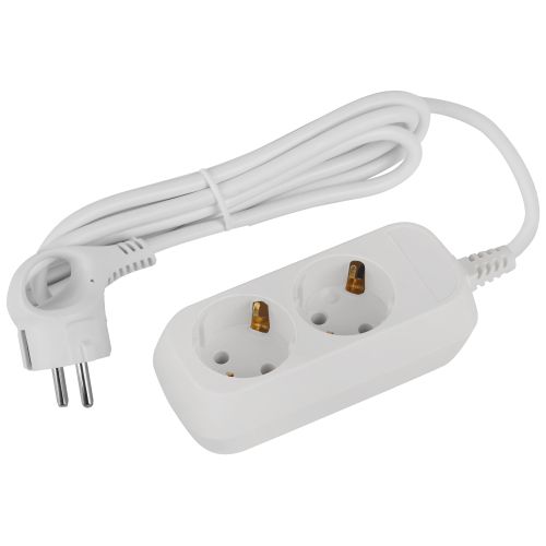 Удлинитель 2х1.5м с заземл. 16А IP20 GREEN LINE UDL-16-215-E ПВС 3х1 Эра Б0065079
