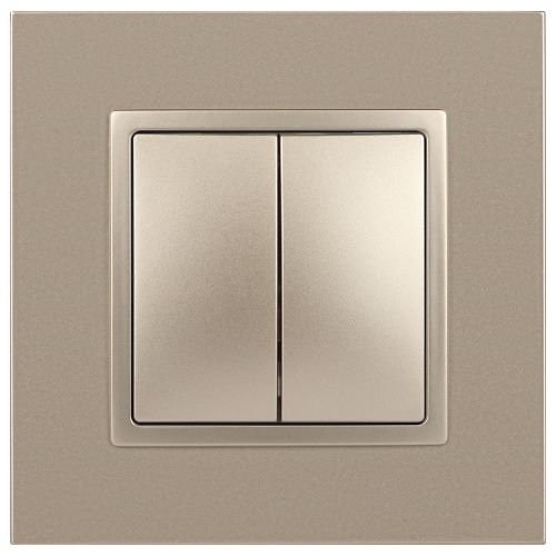 Выключатель 2-кл. СП Elegance 14-1104-04 10А IP20 250В 10AX механизм шампань Эра Б0034233