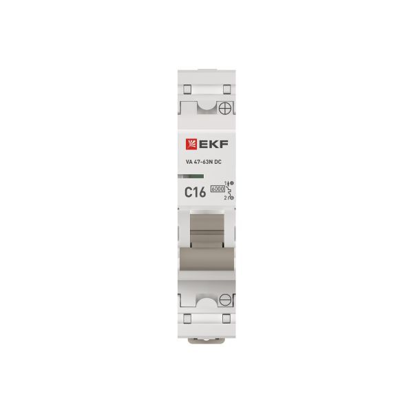 Выключатель автоматический модульный 1п C 16А 6кА ВА 47-63N DC PROxima EKF M63DC6116C