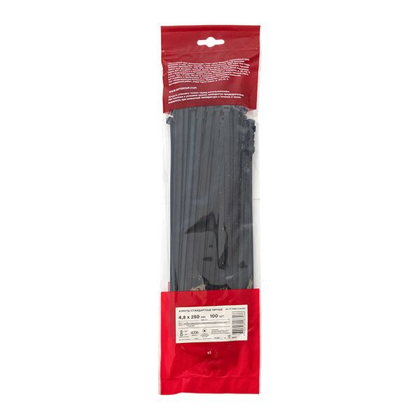 Хомут P6.6 4.8х250 FlexLock стандартный черн. (уп.100шт) PROxima EKF plc-fl-ctsb-4.8x250