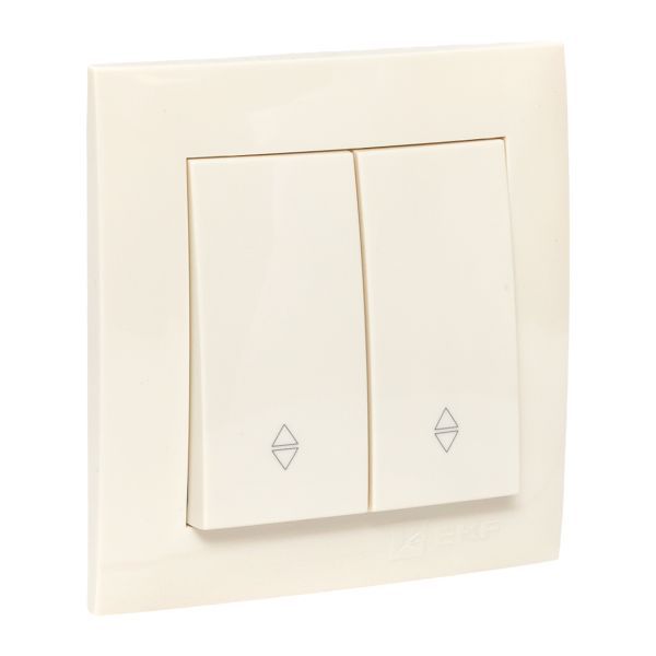 Переключатель проходной 2-кл. СП Валенсия 10А IP20 крем. PROxima EKF EWV10-027-20