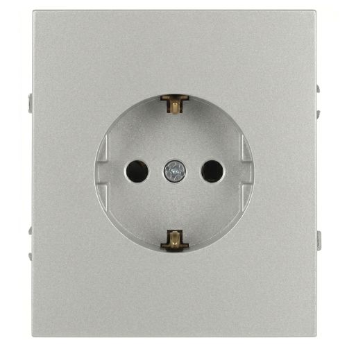Розетка 1-м СП Arktik 16А IP20 250В с заземл. алюм 16-2101-03 Эра Б0070416