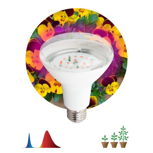 Лампа светодиодная FITO-16W-RB-E27-K 16Вт A60 грибовидная прозрачная 1310К E27 130-270В для растений красн./син. спектр Эра Б0039072