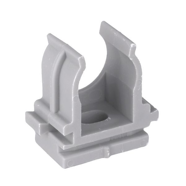 Держатель для труб (клипса) для ручного монтажа d16мм сер. Plast (уп.10шт) EKF derj-z-16sn-r