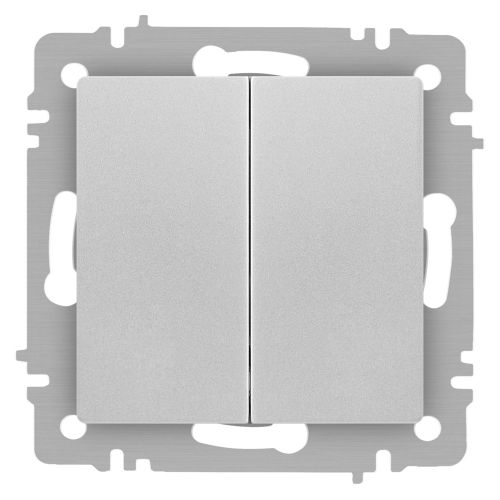 Переключатель 2-кл. СП Accent 6-107-03 10А IP20 250В AL/CU алюм. Intro Б0063560