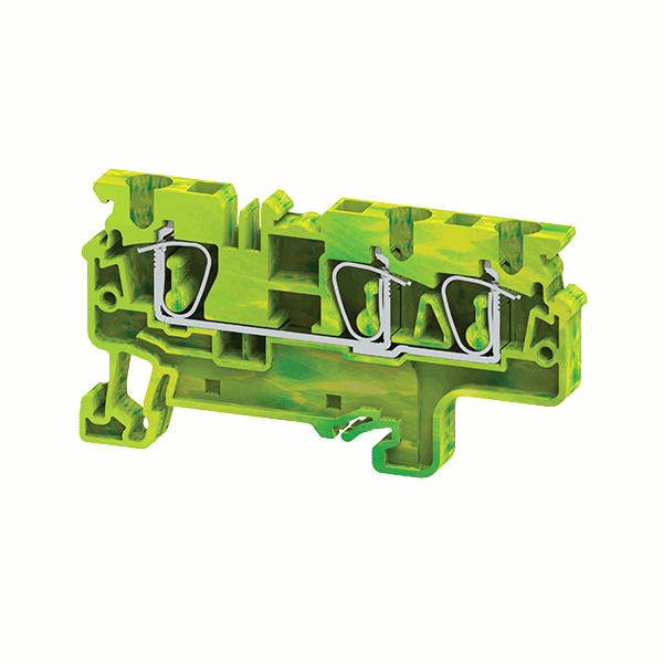 Клемма заземляющая пружинная OptiClip CXG-4-TRIPLET-PE-I-(0.2-4)-PEN КЭАЗ 331829