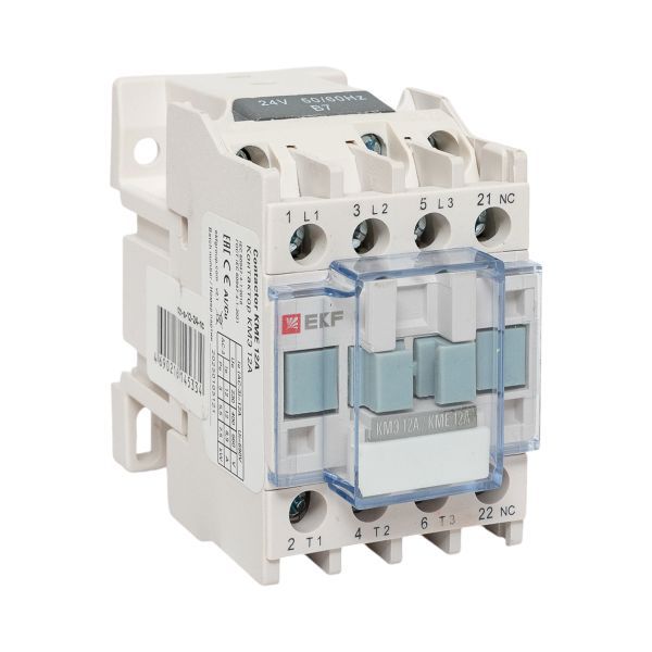 Контактор КМЭ-1 12А кат. 24В AC 1НЗ EKF ctr-s-12-24-nc