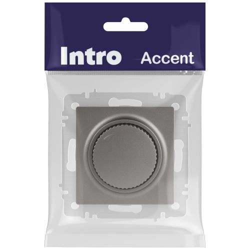 Светорегулятор поворотный СП Accent 6-401-09 600Вт 230В IP20 титан Intro Б0063685
