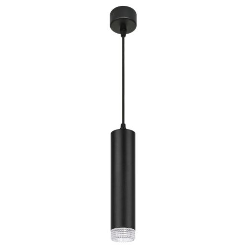 Светильник подвесной (подвес) PL18 BK/CL MR16 GU10 потолочный цилиндр черн. прозр. ЭРА Б0058483
