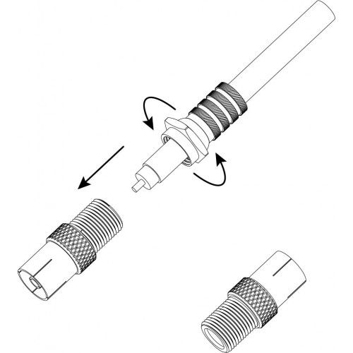 Переходник Simple RS-A02 гнездо F-гнездо TV ЭРА Б0048291