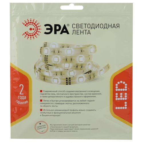 Лента светодиодная LS2835-4.8-60-24-33-3000К-5m (уп.5м) ЭРА Б0043109