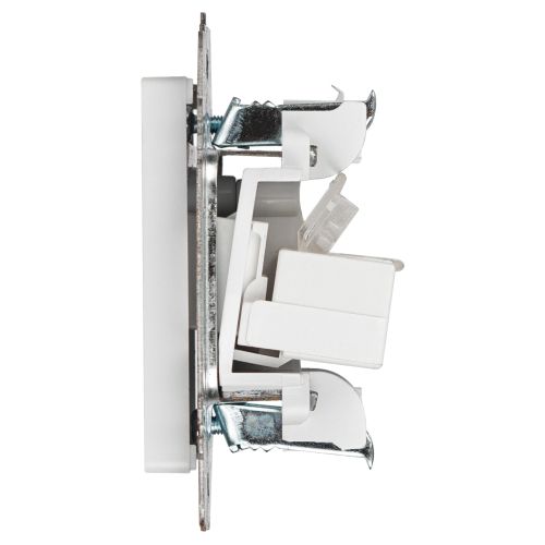 Розетка компьютерная 1-м СП Accent 6-304-01 2xRJ45 IP20 бел. Intro Б0063646