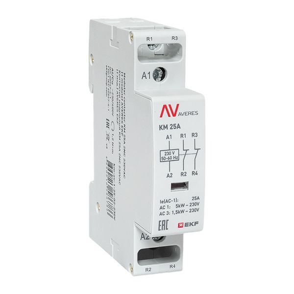 Контактор модульный КМ 25А 2NC 230В AC (1 мод.) AVERES EKF km-av-1-25-02-230V