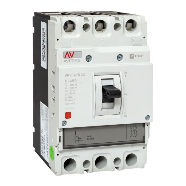 Выключатель автоматический 225А 80кА AV POWER-2/3 TR AVERES EKF mccb-23-225H-TR-av