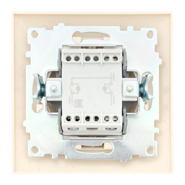 Выключатель 2-кл. СП Валенсия 10А IP20 с индикатором крем. PROxima EKF EWV10-123-20