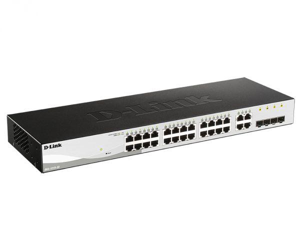 Коммутатор настраиваемый DGS-1210-28/F3A WebSmart (24 порта 10/100/1000Base-T и 4 комбо-порта 100/1000Base-T/SFP) D-link 1868855