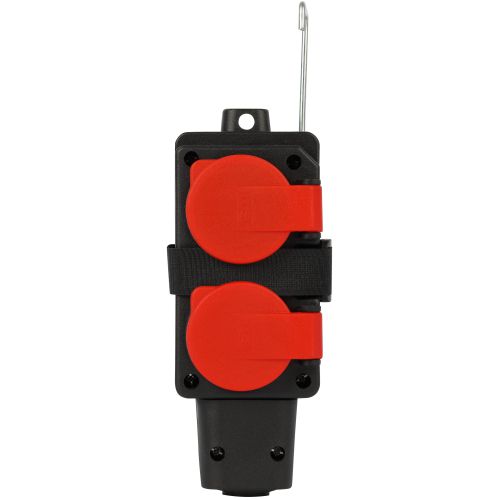 Колодка KB-4e-R-IP44 с заземлением 4 розетки 16А IP44 красн. Эра Б0072715