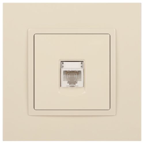Розетка компьютерная 1-м Elegance 14-3107-02 RJ45 IP20 механизм сл. кость Эра Б0034303