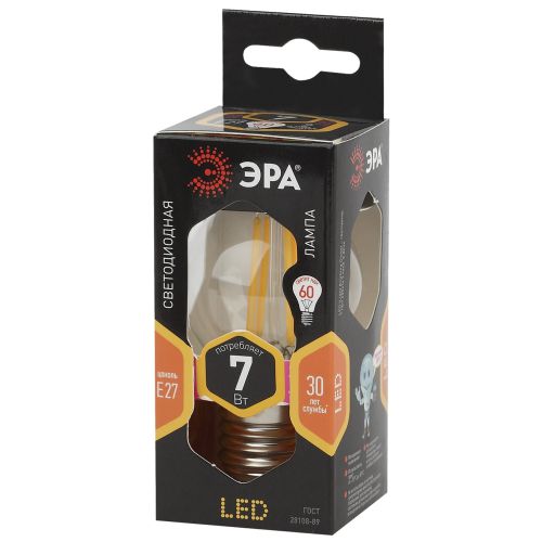 Лампа светодиодная филаментная F-LED P45-7W-827-E27 Эра Б0027948