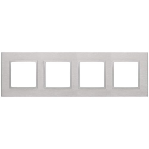 Рамка 4-м 14-5204-03 металл Elegance алюм.+алюм. ЭРА Б0034559