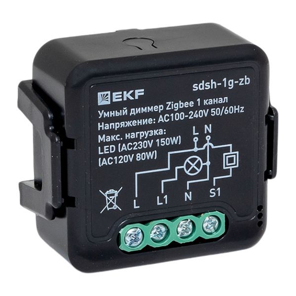 Диммер умный в подрозетник 1-канальный Zigbee Connect Select EKF sdsh-1g-zb