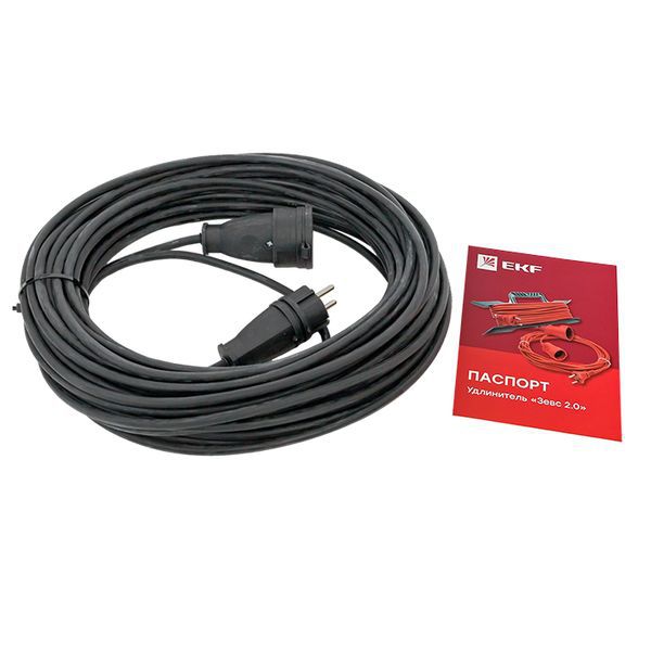 Удлинитель-шнур 1х20м с заземл. 16А IP44 Зевс 2.0 3.5кВт КГ 3х1.5 PROxima EKF USB02-16-315-1-20-IP44