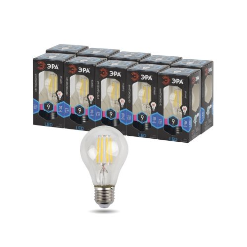 Лампа светодиодная филаментная F-LED-9W-840-E27 9Вт A60 грушевидная 4000К нейтр. бел. E27 Эра Б0043434