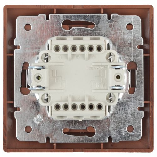 Выключатель 2-кл. СП Plano 10А IP20 1-104-10 250В венге Intro Б0053769