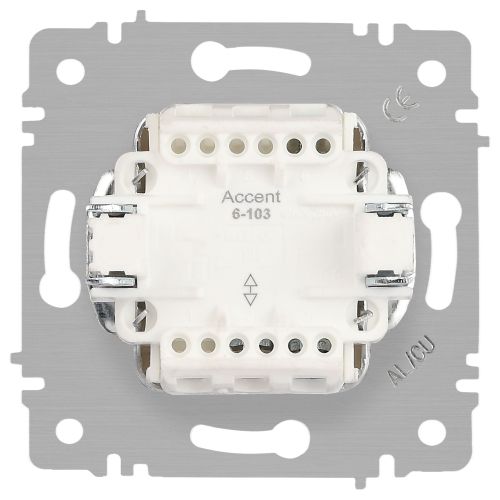 Переключатель 1-кл. СП Accent 6-103-01М 10А IP20 250В AL/CU бел. матов. Intro Б0063476
