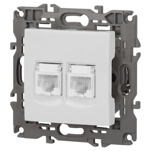 Розетка компьютерная 2-м Elegance 14-3108-01 RJ45 IP20 механизм бел. Эра Б0034308