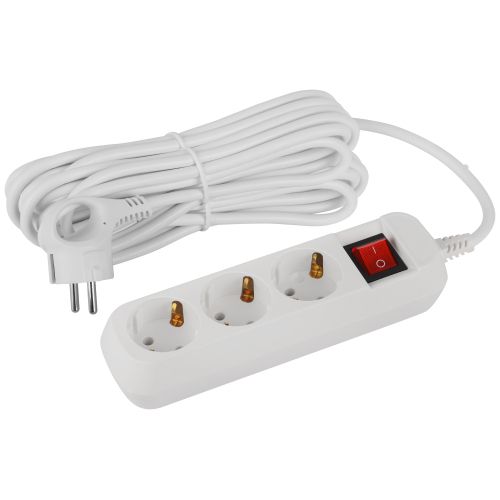 Удлинитель 3х7м с заземл. 16А IP20 GREEN LINE UDL-16-370-ES ПВС 3х1 с выкл. Эра Б0065012