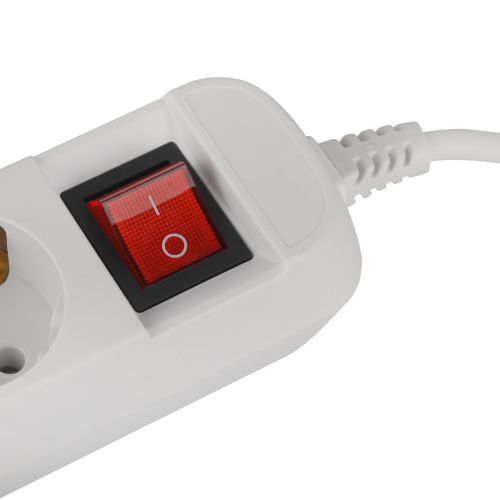 Удлинитель 3х5м с заземл. 10А IP20 GREEN LINE UDL-10-350-ES ПВС 3х0.75 с выкл. Эра Б0065080