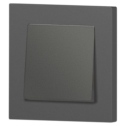 Кнопка Accent 6-109-07 10А-250В IP20 СУ графит Intro Б0063617