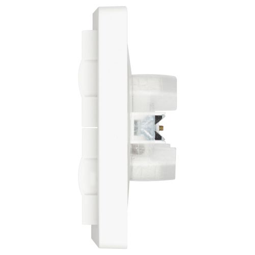 Розетка 2-м СП Style 7-210-01 16А IP44 250В 2х2P+E Schuko защ. шторки с крышкой бел. Intro Б0062873