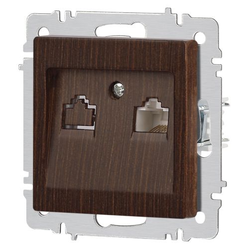 Розетка компьютерная 1-м СП Accent 6-303-10 RJ45 IP20 венге Intro Б0063643