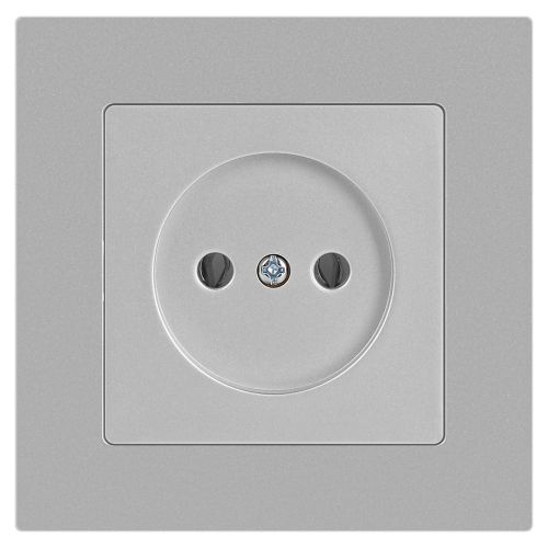 Розетка 1-м СП Accent 6-201-03 16А IP20 250В 2P алюм. Intro Б0063661