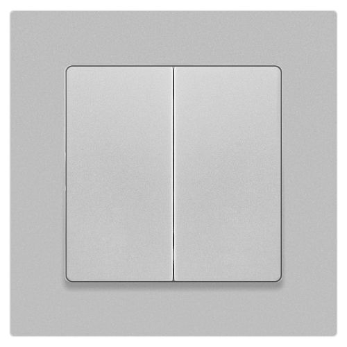 Переключатель 2-кл. СП Accent 6-107-03 10А IP20 250В AL/CU алюм. Intro Б0063560