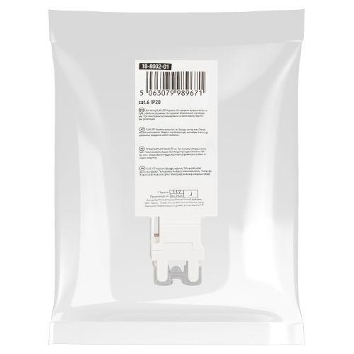 Люк 18-8002-01 коннектор RJ45 CAT6 UTP Keystone бел. Эра Б0063290