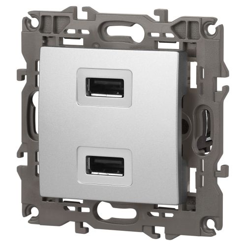Устройство зарядное USB 14-4110-03 5В-2100мА Elegance алюм. ЭРА Б0034360
